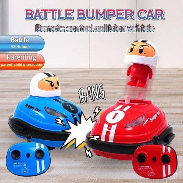 

RC Transforming Robots Toys - 2.4G Battle Bumper Car Pop-Up Doll Crash Bounce Light Ejection Remote Control Gift For Kids, Multicolor