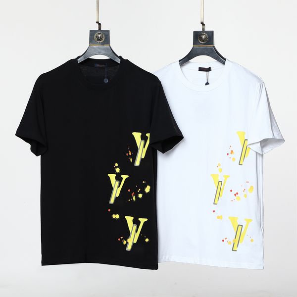 

2023 designer fashion summer mens t-shirts womens designers for men letter polos tshirts clothing short sleeved tshirt large tees for sale, White;black