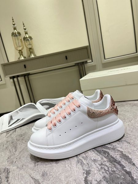 

casual shoes women travel leather lace-up sneaker cowhide fashion lady flat designer running trainers letters woman shoe platform men 0628, Black