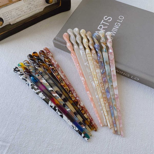 

hairpins new chinese style hair sticks acetate resin women tortoiseshell hairpins hair accessories jewelry temperament female hairpin w0417, Golden;silver