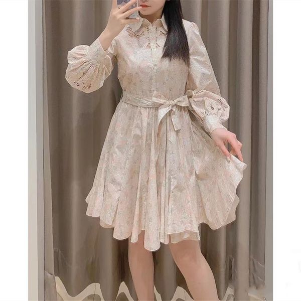 

casual dresses maje women's belted tie print shirt dress new2023 size s-l, Black;gray