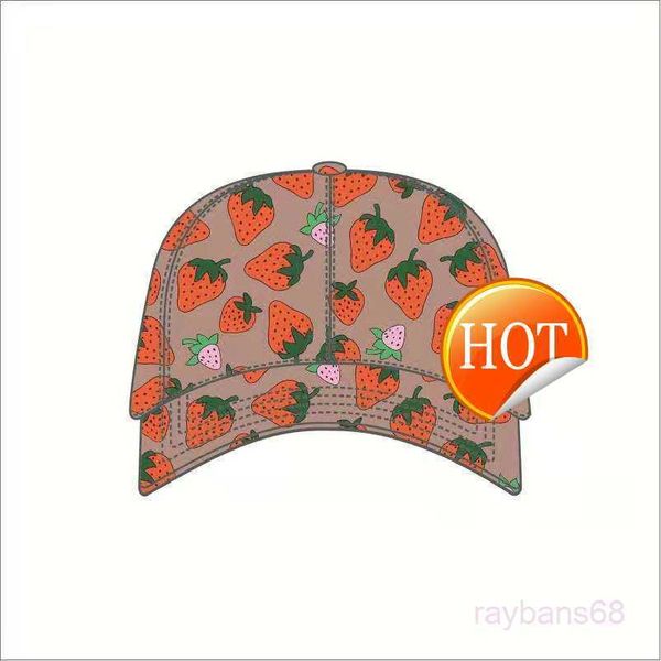 

ality strawberry baseball caps man's cotton cactus classic letter ball summer women sun hats outdoor adjustable sna7, Blue;gray