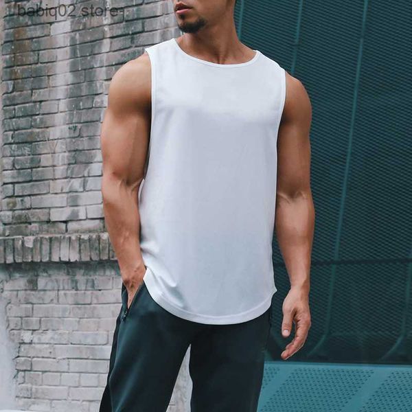 

men' tank mens workout gym tank cotton muscle sleeveless sportswear men cotton clothing bodybuilding fitness vest male muscle singlet, White;black