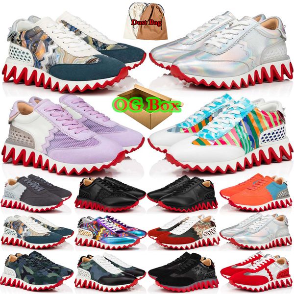 

loubishark designer casual shoes patent men dress shoes summer bottoms shark nails donna fashion flat outdoor couple shoes mens womens leath, Black