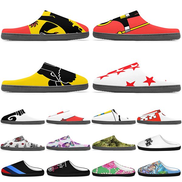 

diy Slippers Custom Slippers Customized Cotton Slippers Men Women Cotton Slippers lovely antislip antiskid Warm Customized Patterns big Size p57170