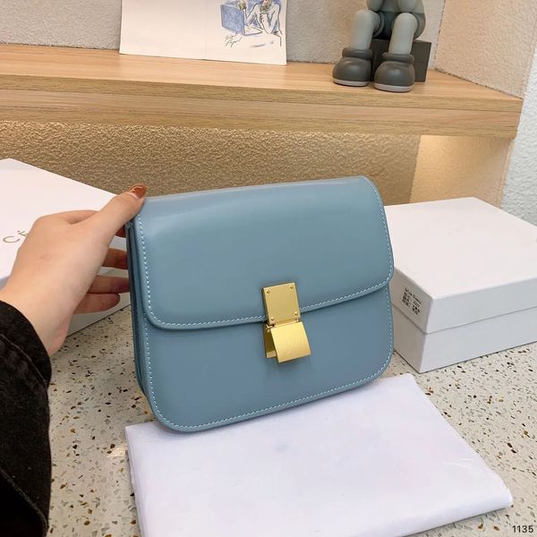 

designer bags leather tofu classic box bags women lady shoulder luxurious messenger gray white blue black purple crossbody evening bag 2023, Black;red