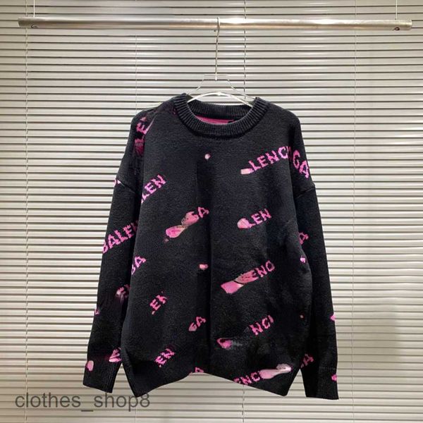 

baleng sweaters designer hoodies high mens sweaters quality autumn and winter 2023 new fashion brand knitted sweater crew neck l 7r3f 9lix, White;black