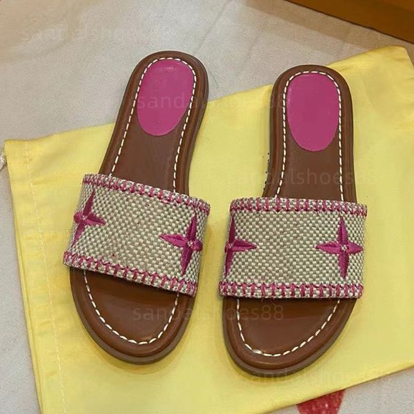 Designer Sandals Sandles for Women Luxury Slippers Womens Embroidery Fashion flip flops Slipper Summer Beach Slide Sandal Ladies Flat Heel Slides Sandale Shoes