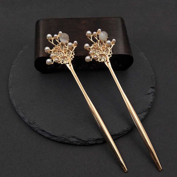 

hairpins ancient style hairpin female hanfu accessories tassel step swaying hairpin chinese style wild fairy hair pins w0417, Golden;silver