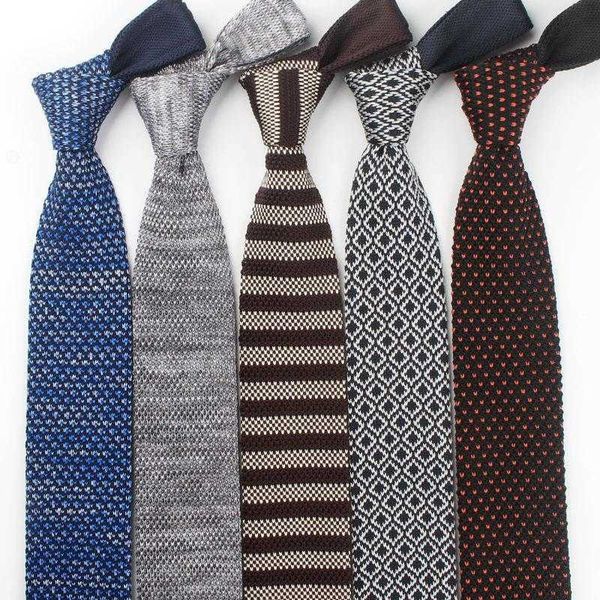 

knitted tie arrow shaped pointed mens wool korean style width autumn and winter, Blue;purple
