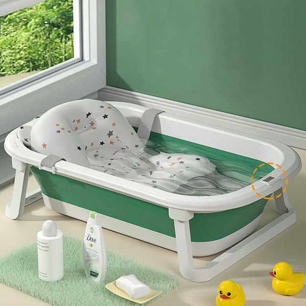

bathing tubs seats baby baby foldable sitting lying dual-use large bath tub home newborn children supplies p230417