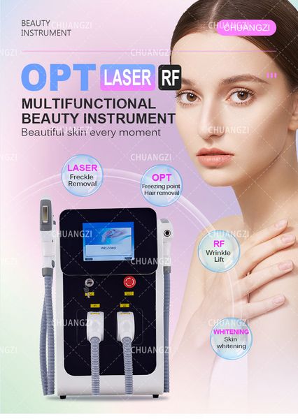 

home beauty instrument 3 in 1 opt+laser+rf multifunctional machine hair removal tatoo spot removal and removal wrinkle laser beauty machine
