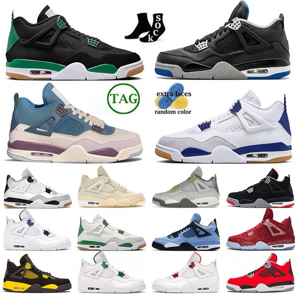 

2023 mens 4s women 4s basketball shoes midnight navy new sb black green military black pine green seafoam cool grey outdoor sports sneakers