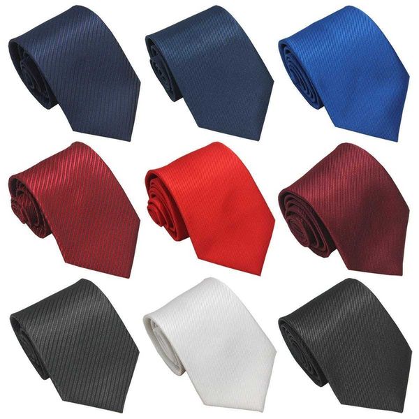 

business casual mens tie polyester silk twill black red businese suit, Blue;purple