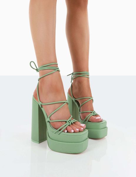 

new high-heeled water table roman sandals with square toe, Black