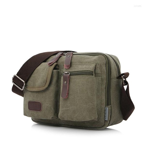 

shoulder bags fashion canvas crossbody bag for men small vintage zipper messenger boys casual satchel handbag bolsa feminina