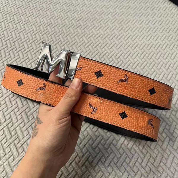 

fashion mens belt designers belt mens letters buckle 3.3cm width coffee leather with box belts for men designer, Black;brown