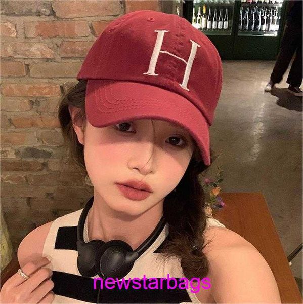 

original edition designer herms hat for sale net red ins style h standard solid color baseball hat women casual versatile lovers cap men 202, Blue;gray