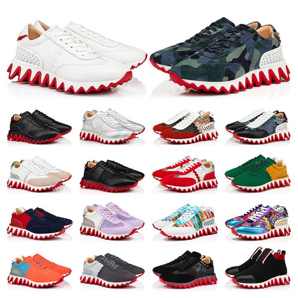 

2023 men women casual shoes luxury designers shark sneakers genuine leather rivet red green camo outdoor sharks mens sports fashion trainers, Black