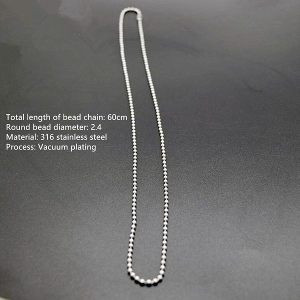 

titanium steel necklace pearl chain round snake chain box chain twist chain keel chain jewelry accessories, Silver