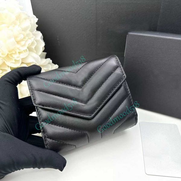 

luxury designer card holder wallet short case purse quality pouch quilted genuine leather womens men purses key ring credit coin clutch mini, Red;black