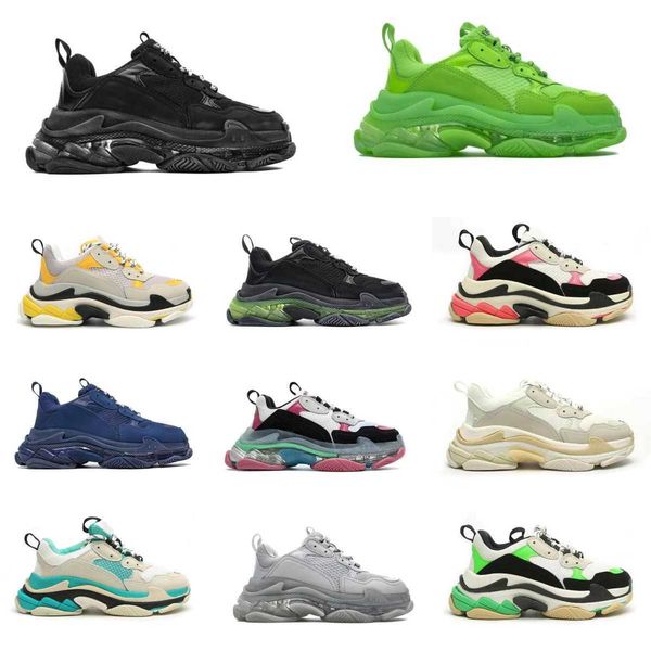 

crystal bottom 17w women mens casual shoes ests clear sole black trainers nciagas triple s sneaker paris designer flat multi-colorsneakers s