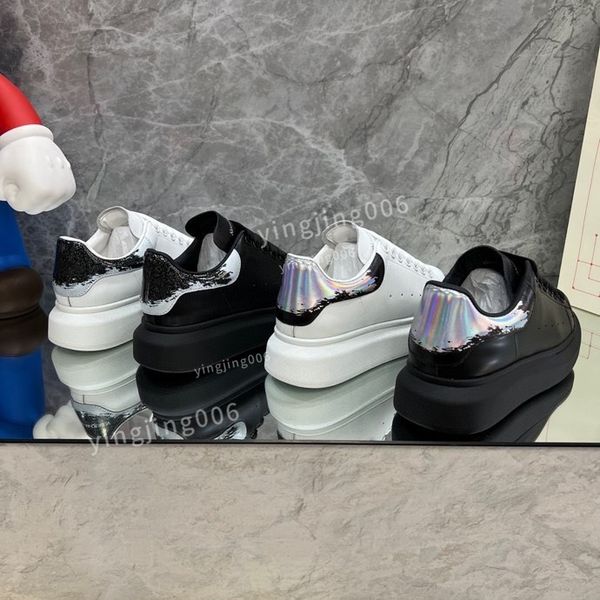 

new womens desinger quality fashion sneakers white blak shoes brand low sneaker leather rubber sole causal shoes2023, Black