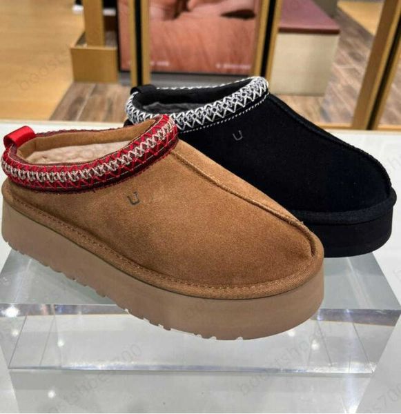 

australia classic snow boots designer ultra slipper australian womens mini uggitys half warm boot winter fur plush ankle booties weihi, Black