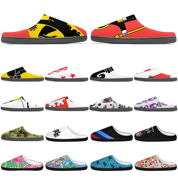 

diy Slippers Custom Slippers Customized Cotton Slippers Men Women Cotton Slippers precious antislip antiskid Warm Customized Patterns big Size 11404