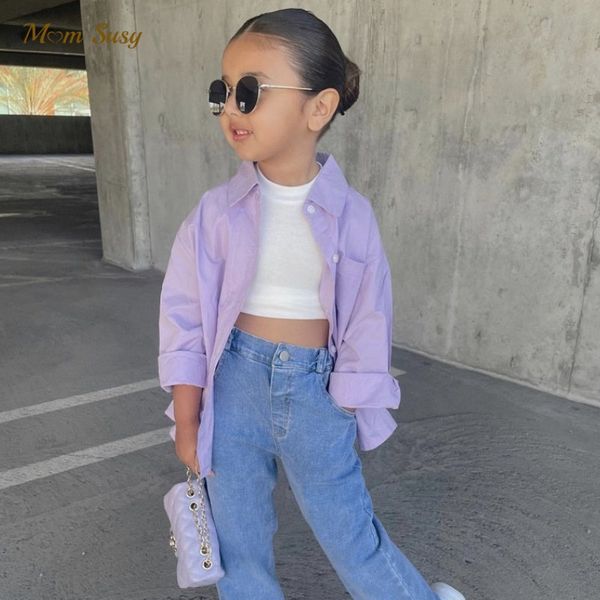 

kids shirts fashion baby girl boy shirt cotton infant toddler child loose blouses solid color spring autumn summer baby clothes 110y 230417, White;black