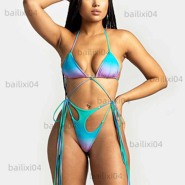

women's swimwear strings bikini thong bandage crisscross swimsuit women micro swimwear high cut brazilian bikinis bathing suit 2023 bik, White;black