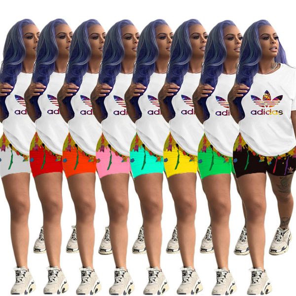 

brand designer women tracksuits summer plus size s-3xl 2 piece set short sleeve t-shirt shorts fashion sports suit crew neck outfits pullove, Gray