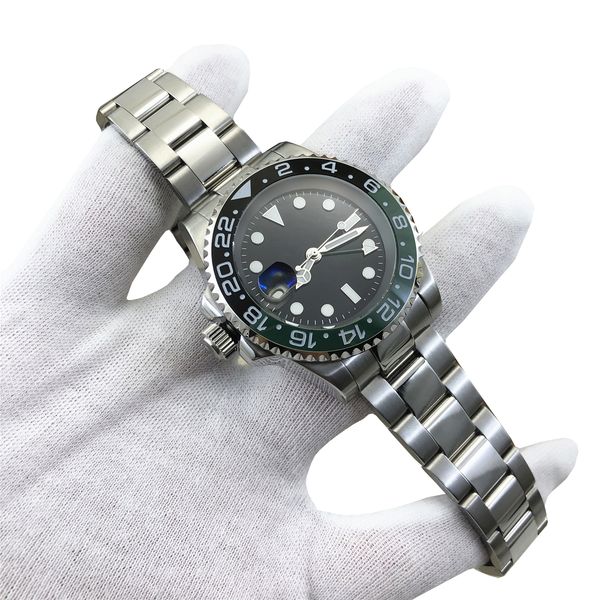 

left hand bbg factory automatic mechanical wristwatch sapphire glass bezel 904l bracelet serial card super, Slivery;brown