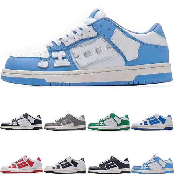 

amiri skel low sneakers shoes men women white red white purple fluorescent yellow black grey green orange sports trainers 36-45