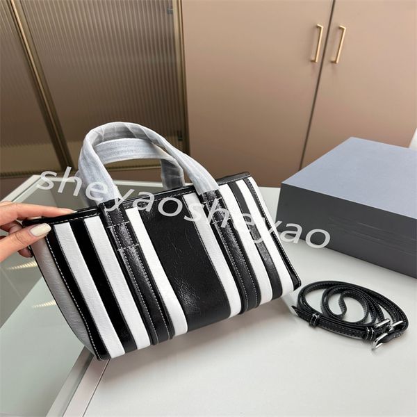 

premium designer evening bags grocery basket bag large capacity striped tote retro handsome wind shopping bag