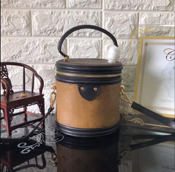 

fashion bags cannes 43986 beauty case reverse coated canvas petite size crossbody removable strap drum shoulder bag one handle cylinder mini