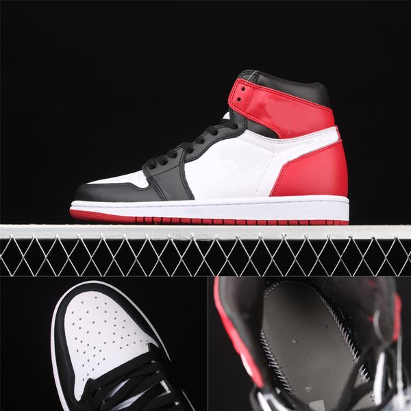 

jumpman 1 mens womens basketball shoes high 555088-125 black toe men women designers sports sneakers trainer shoe