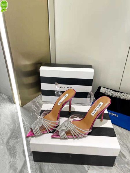 

designer sandals 2022 fashion party shoes aquazzura gatsby sling pumps 105 pink wedding sandals, Black