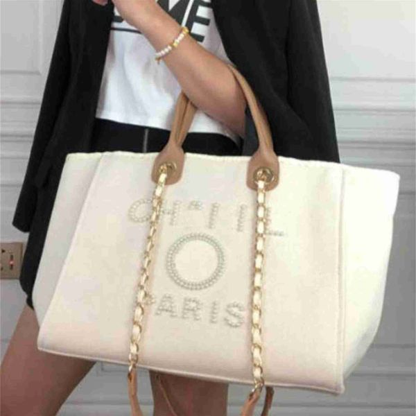 

70% off luxury women's fashion classic canvas beach bag large capacity small chain packs big handbags x1l9