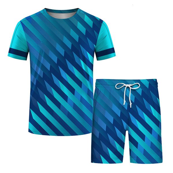 

men's tracksuits outdoor riding sports tees men's short sleeve t-shirts leisure shorts 2 piece outfit summer fitness tracksuits se, Gray