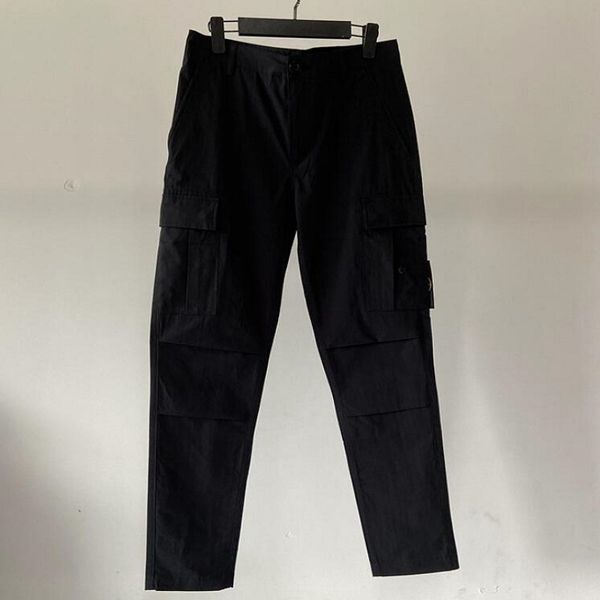 

garment dyed cargo pants pocket pant outdoor men tactical trousers loose tracksuit size m-xxl, Black