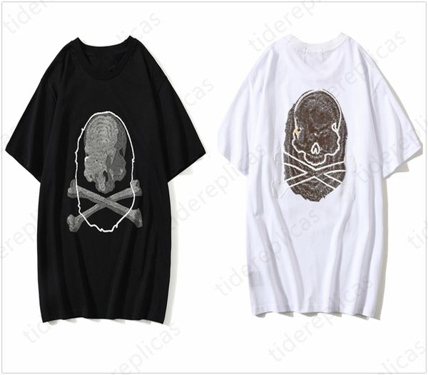 

mens t shirt designer t shirts women tshirts flame camouflage skull dark black color blockingclothes classic letter tshirt graphic tees t-sh, White;black