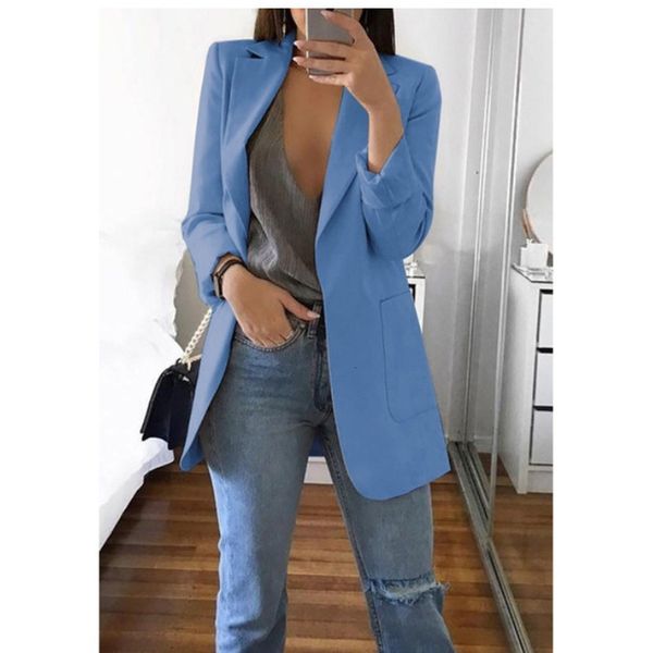 

women's suits blazers highquality blazerwomen's spring andautumn explosion style fashion lapel slim cardigan temperament largesize, White;black