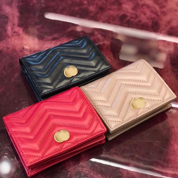 

marmont with box key wallet 466492 card holder genuine leather luxury key pouch wristlets coin purses women's mens designer gift wallet, Red;blue