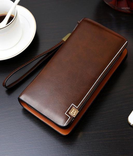 

wallets long desigh card holder 2021 leather men male purse vintage coin with note compartment2824097, Red;black
