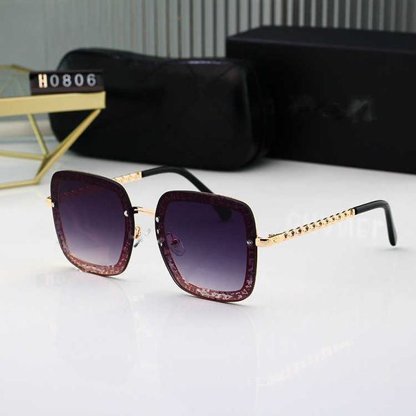 

frames 2023 new frameless mesh red glasses women's square sunglasses, White;black