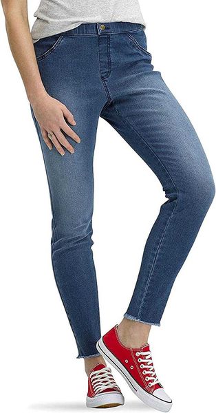 

no nonsense women's frayed edge denim leggings, Black