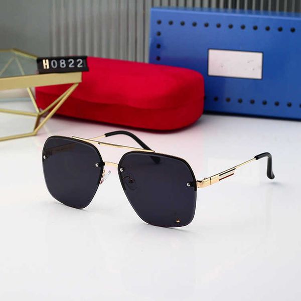 

frames 2023 trimmed frameless ocean film fashion street p sunglasses personalized network red versatile glasses, White;black