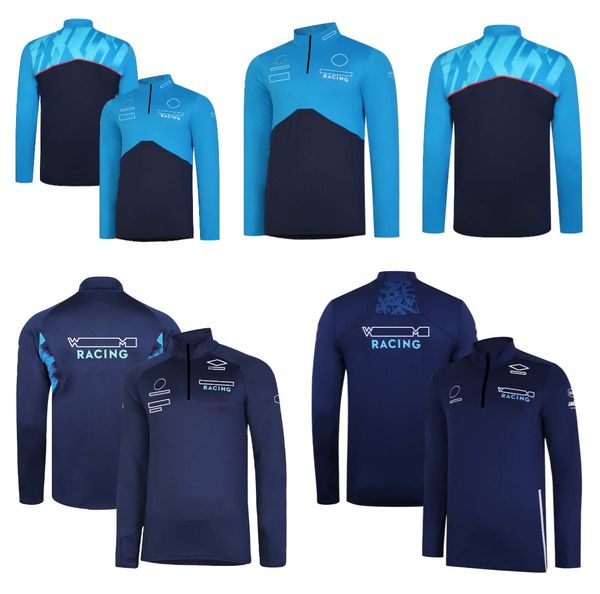 

2023 new f1 formula one racing suit men's and women's sports lapel team suit long sleeve quick-drying polo shirt