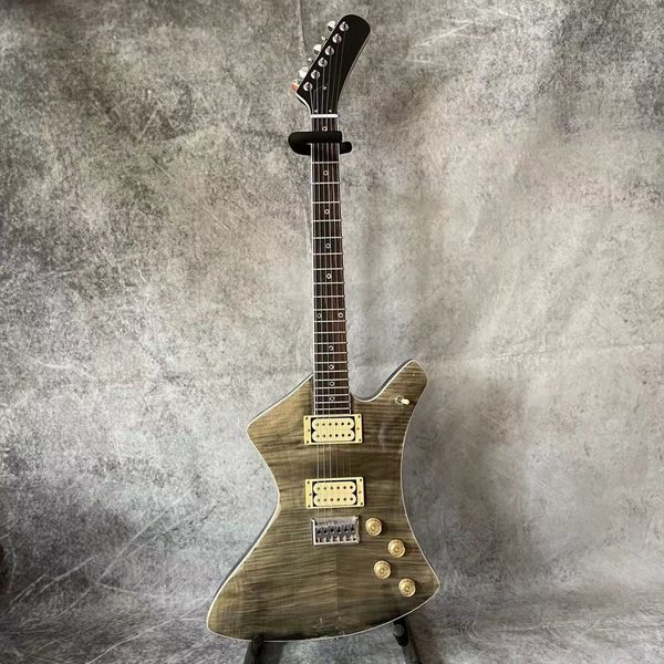 

custom transparent flamed maple electric guitar with kinds color